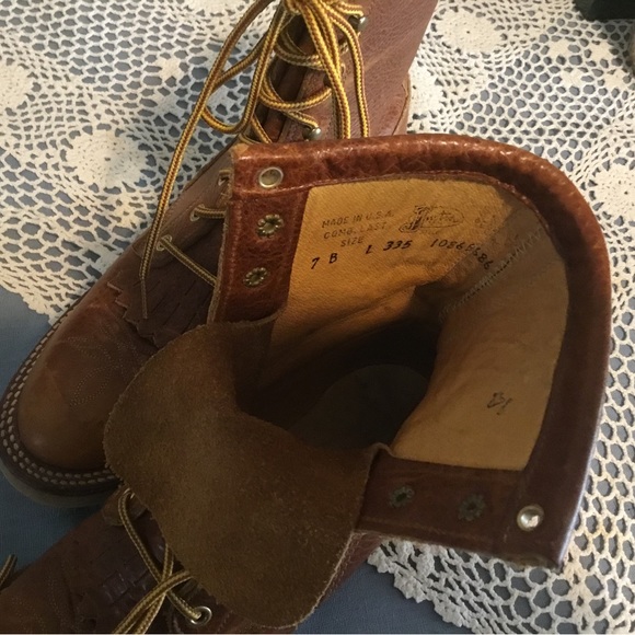 🌹2X HOST PICK- JUSTIN LACE BOOTS/TEXNO CREPE OIL RESISTING BOOTS - Picture 5 of 5